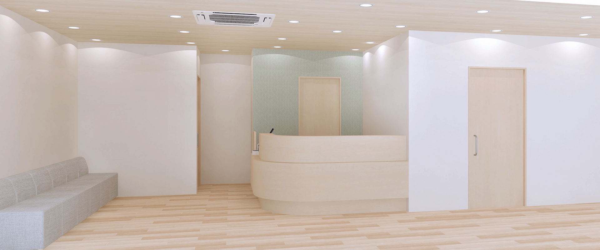 中野富士見町サニークリニックの待合のパース