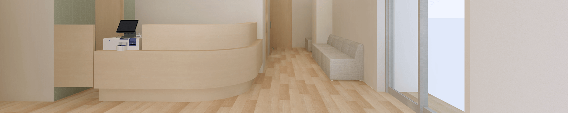 中野富士見町サニークリニックの内装のパース